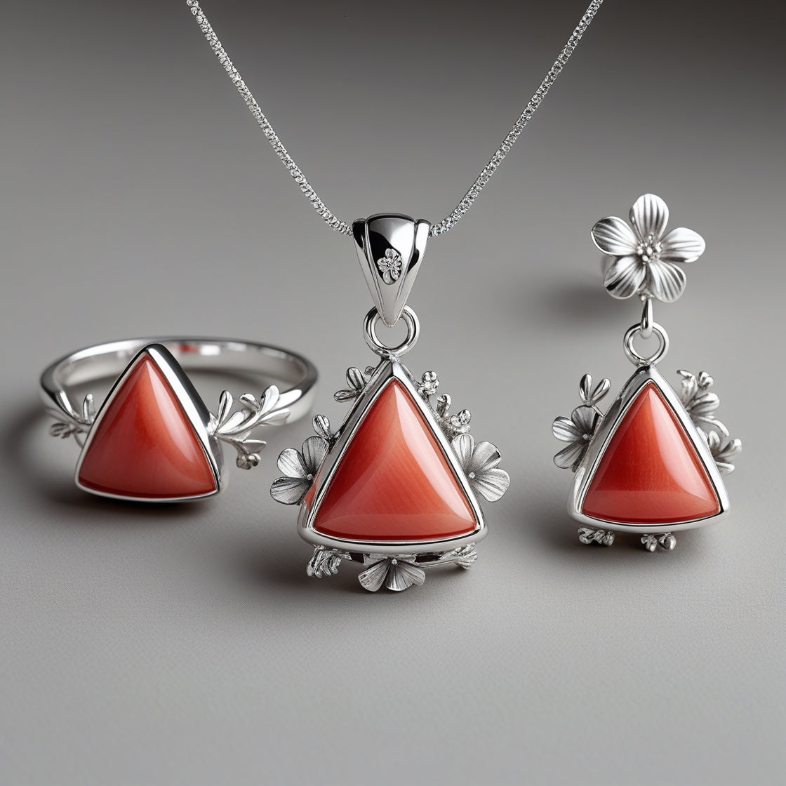 Set de Coral Rojo Natural de Alta Calidad