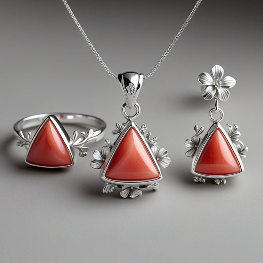 Set de Coral Rojo Natural de Alta Calidad