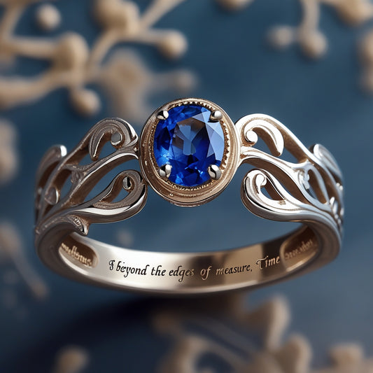 Anillo de Zafiro Azul Natural de Alta Calidad