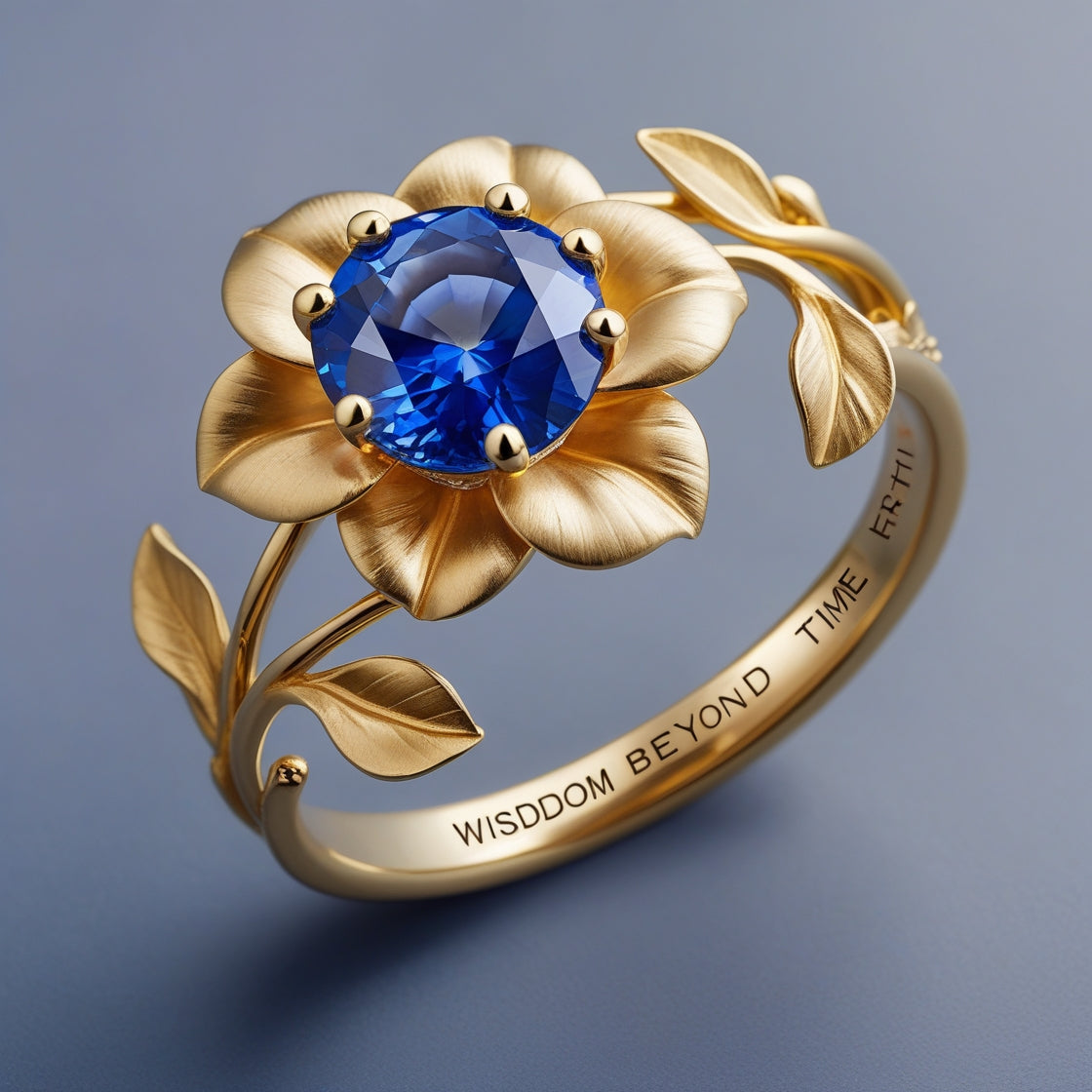 Anillo de Zafiro Azul Natural de Alta Calidad