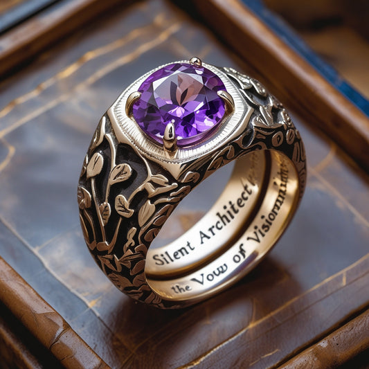 Anillo de Amatista Natural de Alta Calidad