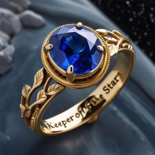 Anillo de Zafiro Azul Natural de Alta Calidad