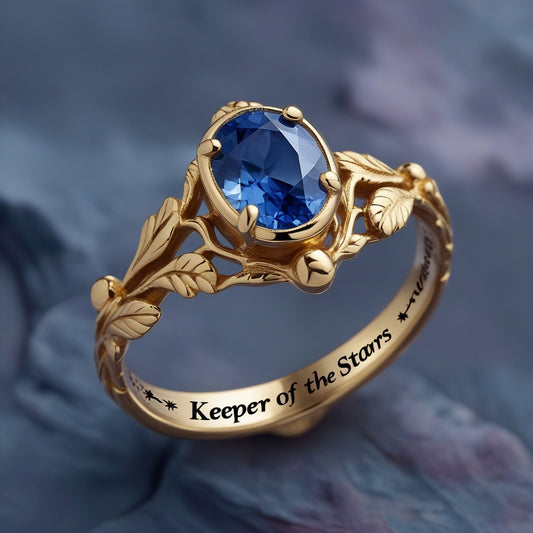 Anillo de Zafiro Azul Natural de Alta Calidad